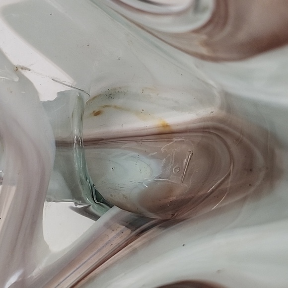 Vintage Sooner Glass Hand Blown Art Glass Swan Centerpiece/Bowl Purple - Picture 11 of 16